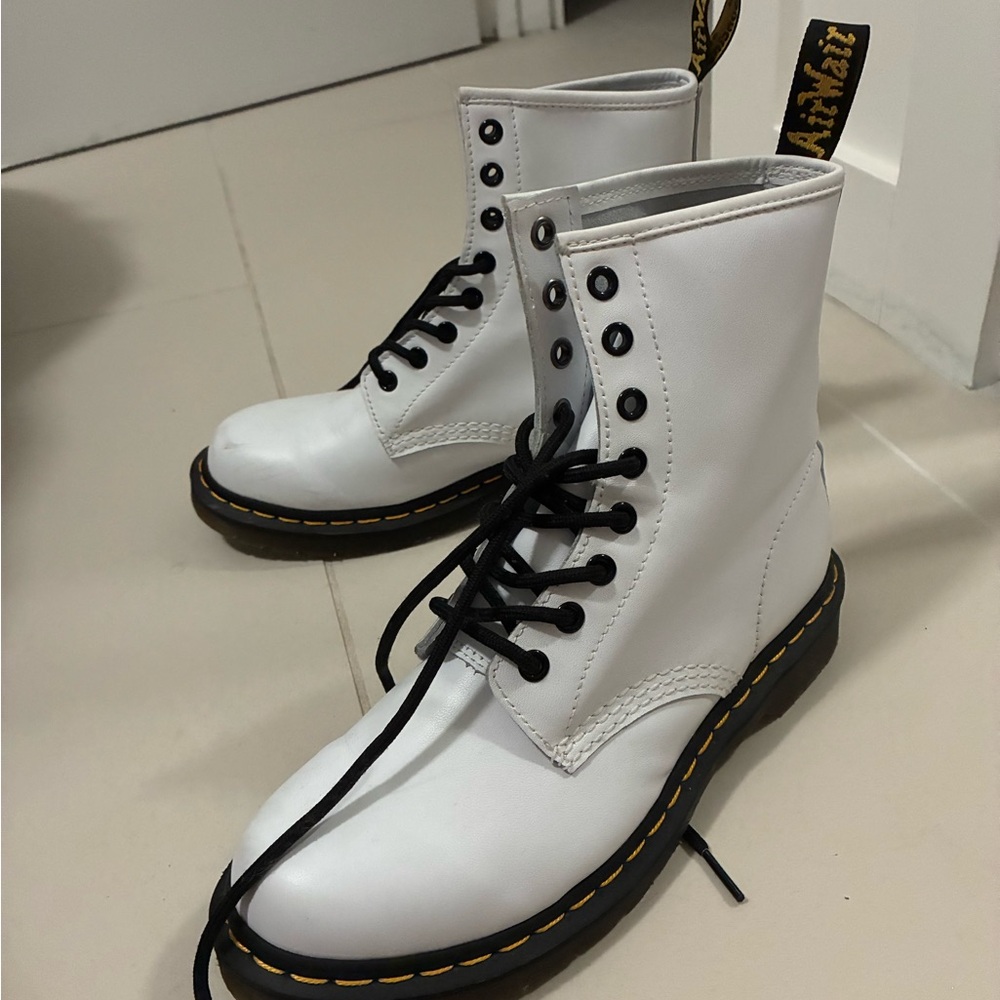Dr. Martens 1460 Pascal White Combat Boots